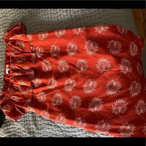 Madewell dress, red with flowers